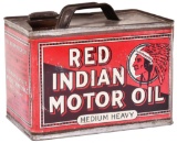 Red Indian Motor Oil Medium Heavy One Gallon Squatty Can