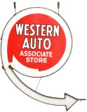Western Auto Associate Store Porcelain ID Sign