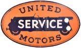 United Motor Service w/Logo Porcelain Neon Sign