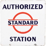 Authorized Standard (ESSO) Station Porcelain Sign