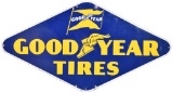 Goodyear Tires w/both Logos Porcelain Sign