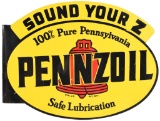 Pennzoil w/Red Bell Sound Your Z Metal Sign