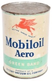 Mobiloil Aero w/Pegasus Green Band One Quart Metal Can