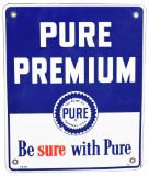 Pure Premium w/Logo Porcelain Pump Sign