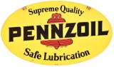 Pennzoil w/Red Bell Safe Lubrication Metal Sign