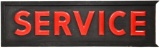 SERVICE Porcelain Letters mounted on a board