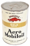 Mobiloil Aero w/Gargoyle Gold Band One Quart Metal Can