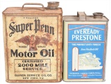 Super Penn Motor Oil Two-Gallon Rectangle Metal Can