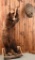 Lot Of 2 Chocolate Brown Bear And Hornets Nest Taxidermy Mount