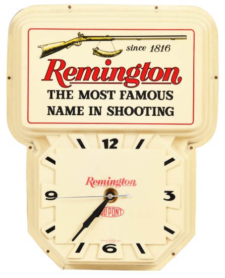 Remington "The Most Famous Name In Shooting" Light Up Clock