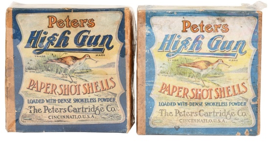 Lot of 2 Peters High Gun Paper Shot Shells Empty