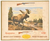 Vintage 1965 Remington Dupont Gun Store Cardboard Litho Counter Top Display Advertisement