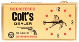 Rare 1950's Vintage Colt's Dealer Lighted Clock