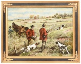 Edmund Henry Osthaus, Oil On Canvas Hunting Scene