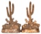 Vintage Metal Saguero Cactus Bookends