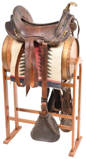 US Military Mule Saddle With Brass Horn