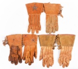 Lot Of 3 Leather Gloves