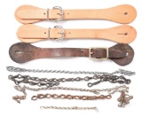 Lot Of Miscellaneous Leather Straps And Chains
