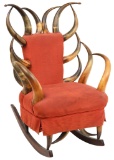 Vintage Horn Rocking Chair