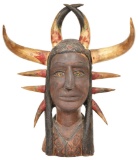 Native American Indian Horn Statue