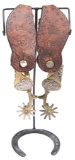 Unmarked Bronze Buffalo Head Spurs