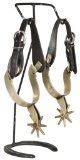 Marked Mexico Nickel Engraved Spurs