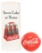 Coca-Cola Pilaster Metal Sign w/Six Pack