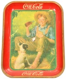 1931 Coca-Cola Metal Tray w/Barefoot Boy