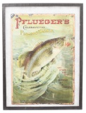 Rare Pflueger's Fishing Tackle Metal Sign