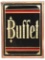 Buffet Reverse Painted Glass Corner Sign