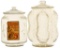 2-Original Planters Peanuts Embossed Glass Jars