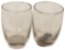 2-Clear Shot Glasses w/Etched Winchester Club Whiskey Logo