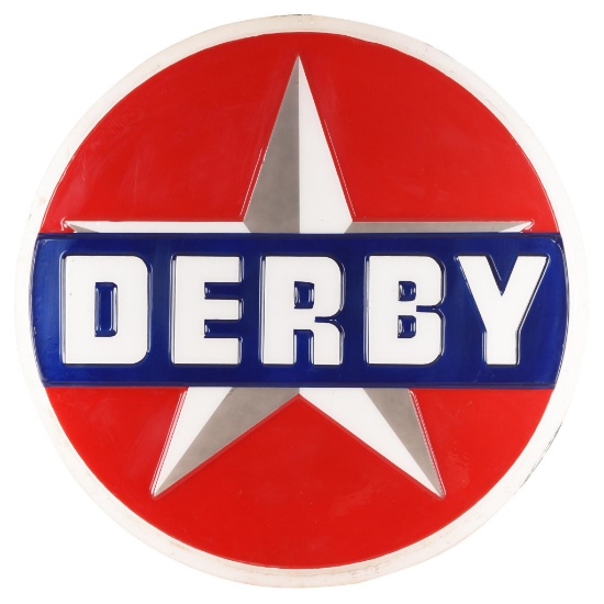 Derby w/Star Logo Plastic Sign