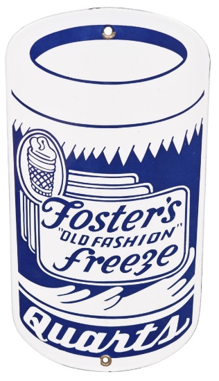 Foster Freeze "Quarts" Porcelain Sign