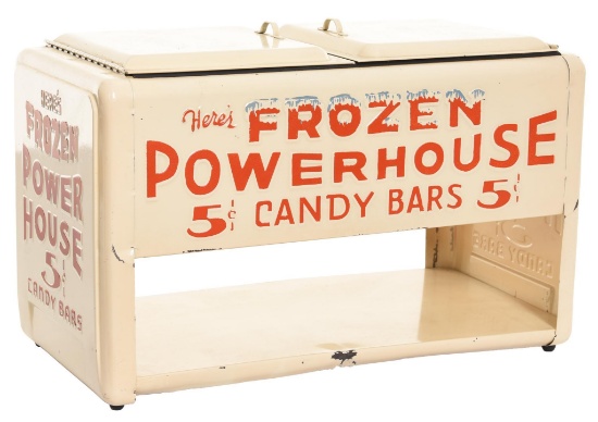 Here's Frozen Powerhouse Candy Bar Metal Counter Holder (white)