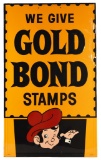 We Give Gold Bond Stamps w/Logo Metal Sign