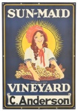 Sun-Maid Vineyard w/Logo Metal Sign