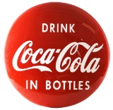 Drink Coca-Cola In Bottles Metal Button Sign