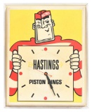 Hastings Piston Rings w/Logo Plastic Lighted Clock