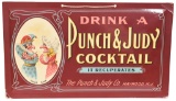 Drink A Punch & Judy Cocktail Celluloid Sign