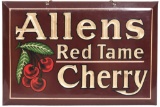 Allen's Red Tame Cherry w/Logo Celluloid Sign