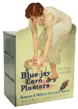 Bluejay Corn Plaster Counter-Top Metal Display w/Lady