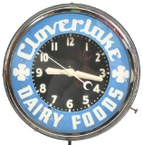 Cloverlake Dairy Foods Lighted Clock