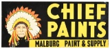 Chief Paints w/Logo Metal Sign
