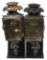 Pair of Nickle Plated Brass Carriage Lamps