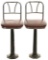 2-Counter Stools w/Chromed Backs