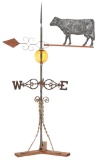 Large Galvanized Zinc Cow Weathervane