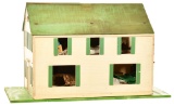 Large Wood Child's Doll House Full Of Furniture