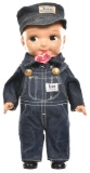 Buddy Lee Composite Doll w/Bib Overalls & Hat