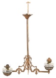 Ornate Metal Double Oil Lamp Holder